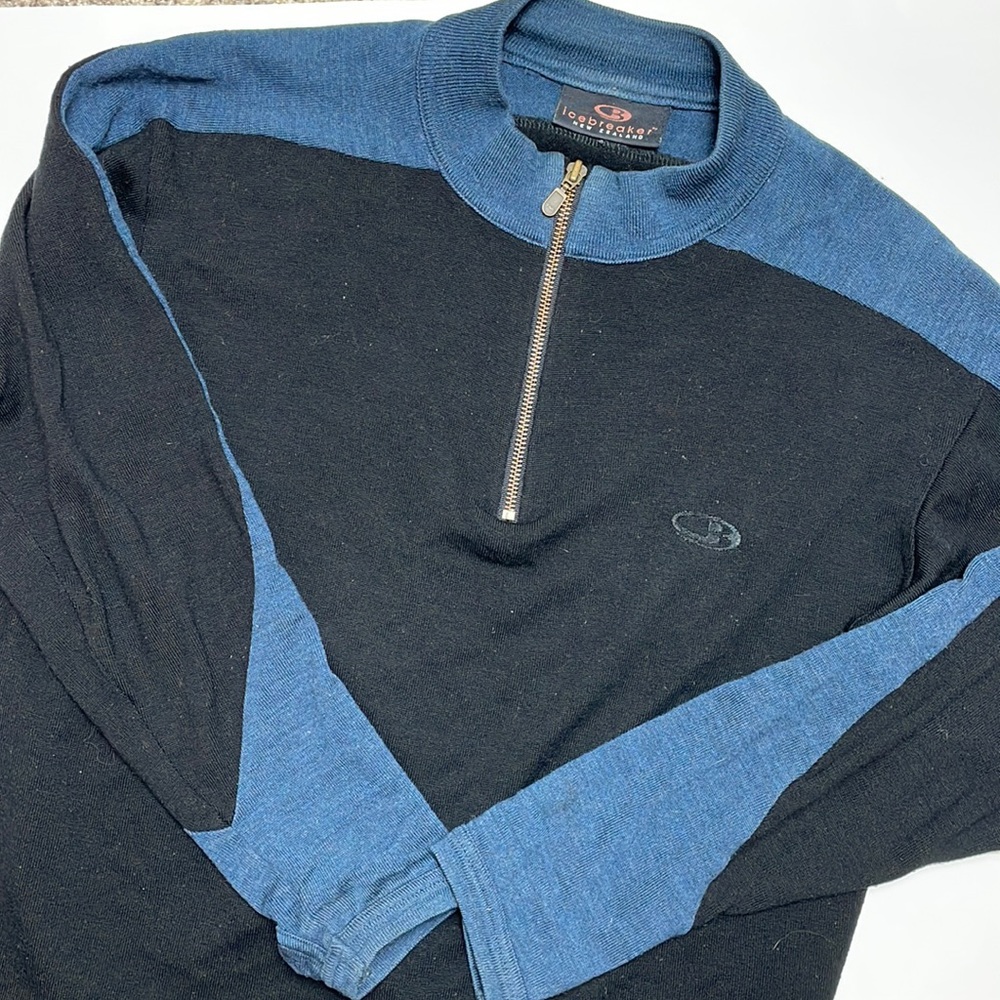 Icebreaker 100% Merino Wool 3/4 Zip Sweater M